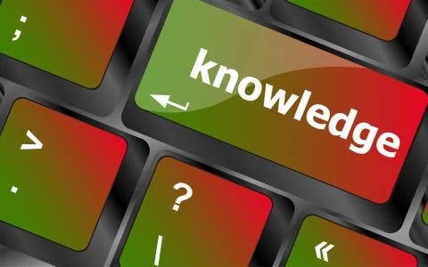 Knowledge or education concept button on computer keyboard keys Stock Illustration