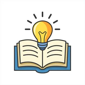 Knowledge or education icon in flat style. School study vector illustration.. Illustrazione stock