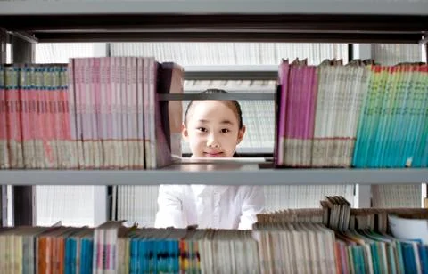 Knowledge Oriental Asian Library 5 to 10. Children Education Book Kid. Oriental Stock Photos