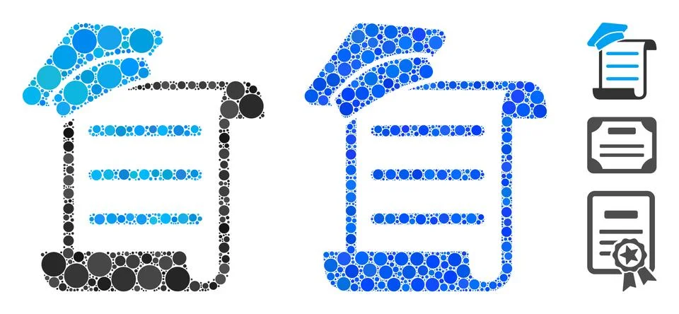 Knowledge Parchment Composition Icon of Circle Dots Stock Illustration