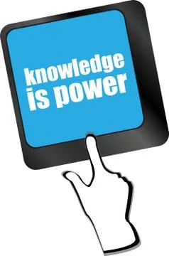 Knowledge is power button on computer keyboard key Illustrazione stock