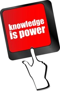 Knowledge is power button on computer keyboard key Illustrazione stock