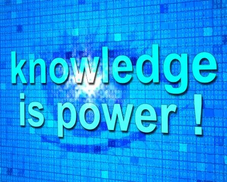 Knowledge is power meaning wise develop and understanding 스톡 일러스트