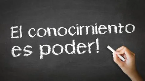 Knowledge is power (in spanish) Illustrazione stock