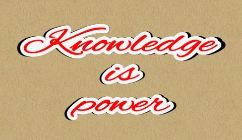 Knowledge is power sticker Stock Illustration