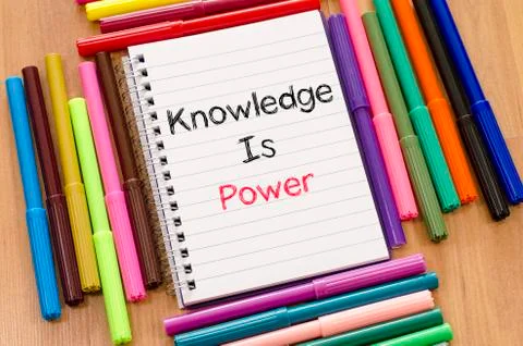 Knowledge is power text concept Stock Photos