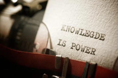 Knowledge is power text Photos