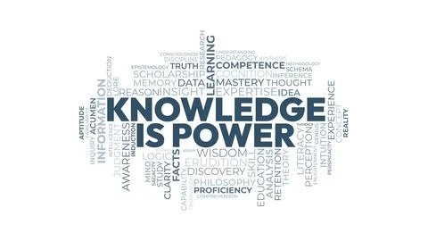 Knowledge Is Power Typography Word Cloud Concept Vector Illustration イラスト素材