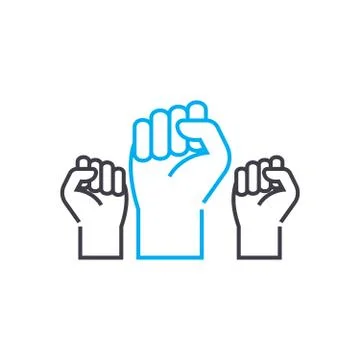 Knowledge is power vector thin line stroke icon. Knowledge is power outline Stock Illustration