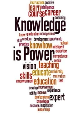 Knowledge is power, word cloud concept 스톡 일러스트