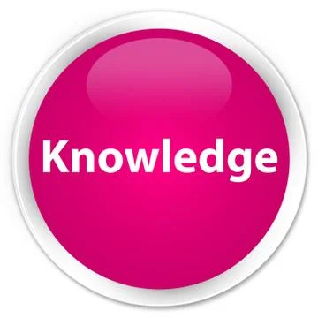 Knowledge premium pink round button Illustrazione stock