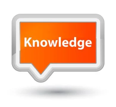 Knowledge prime orange banner button 스톡 일러스트