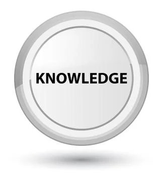 Knowledge prime white round button 스톡 일러스트
