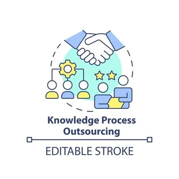 Knowledge process outsourcing concept icon 스톡 일러스트