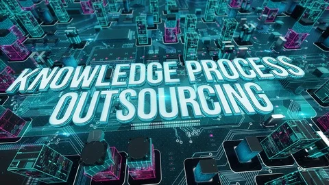 Knowledge Process Outsourcing with digital technology concept Stock Footage 104069555