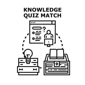 Knowledge quiz match game concept vector illustration Stock Illustration