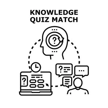 Knowledge quiz match playing online learning game 스톡 일러스트