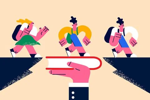 Knowledge, reading books, Education concept Stock Illustration