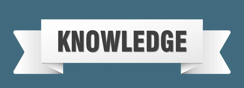 Knowledge ribbon isolated on transparent background. knowledge ribbon イラスト素材