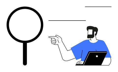 Knowledge search, online research, digital tools, information access, technol 스톡 일러스트