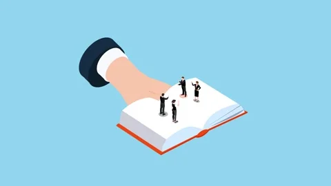Knowledge Sharing and Business Collaboration 3d animation cartoon 库存影片 302529728