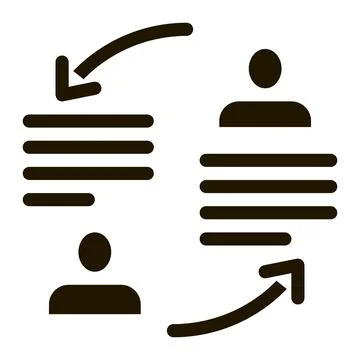 Knowledge sharing icon Vector Glyph Illustration Stock Illustration