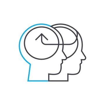 Knowledge sharing linear icon concept. Knowledge sharing line vector sign Stock Illustration