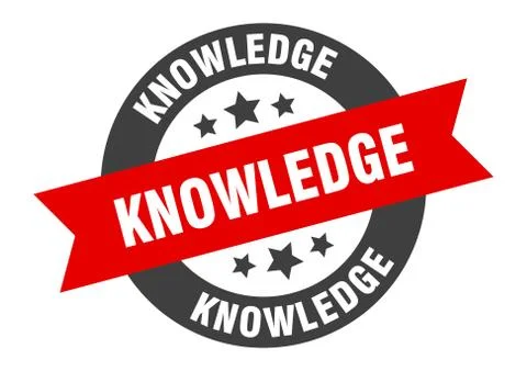 Knowledge sign. knowledge round ribbon sticker. knowledge tag Stock-Illustration