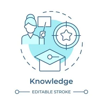Knowledge soft blue concept icon 스톡 일러스트