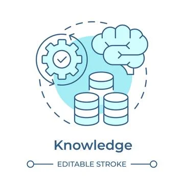 Knowledge soft blue concept icon Illustrazione stock