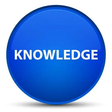 Knowledge special blue round button Stock-Illustration