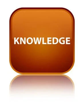 Knowledge special brown square button Illustrazione stock