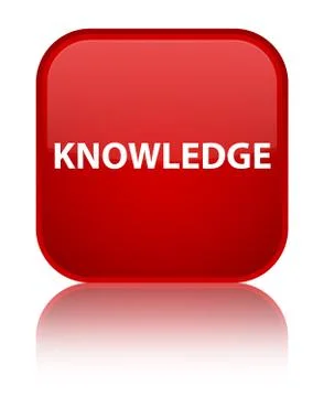 Knowledge special red square button Stock-Illustration