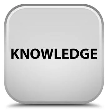 Knowledge special white square button Stock Illustration