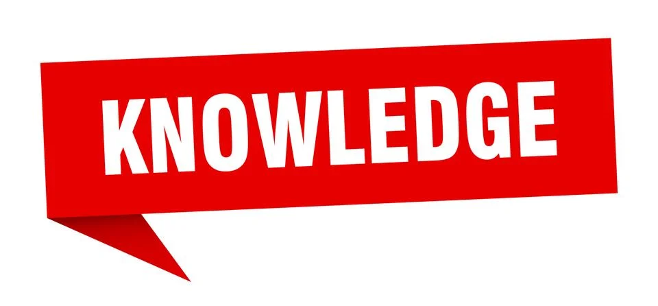 Knowledge speech bubble. knowledge ribbon sign. knowledge banner Stock-Illustration