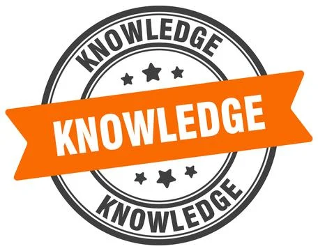 Knowledge stamp. knowledge label on transparent background. round sign Stock Illustration