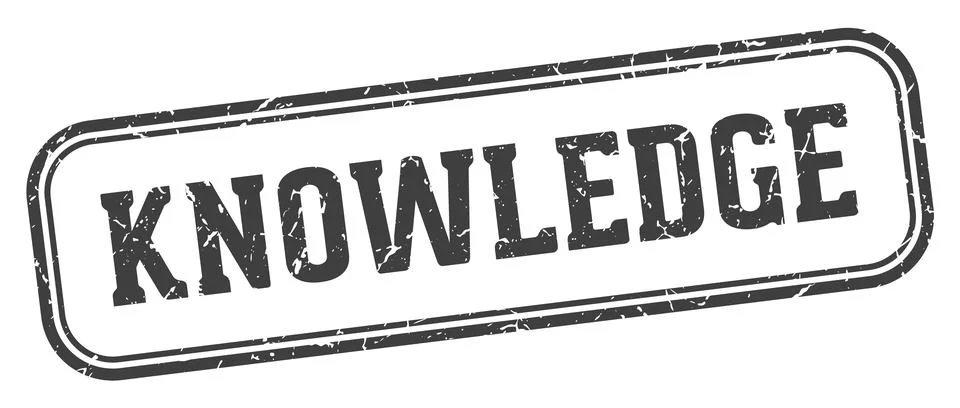 Knowledge stamp. knowledge rectangular stamp on white background Stock Illustration