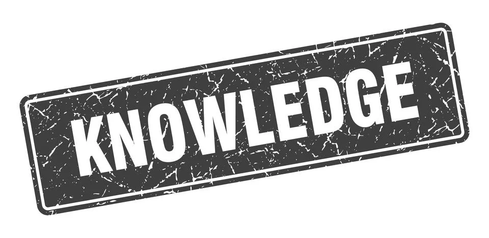 Knowledge stamp. knowledge vintage black label. Sign 스톡 일러스트
