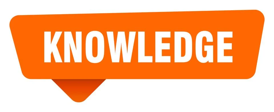 Knowledge sticker. knowledge orange sign isolated on transpatent background イラスト素材