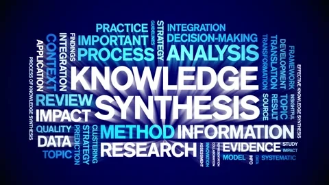 Knowledge Synthesis animated word cloud,animation tag kinetic typography loop. Stock Footage 316940074