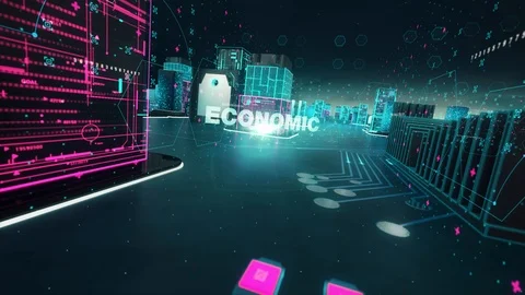 Knowledge Transfer with digital technology concept Stock Footage 96720773