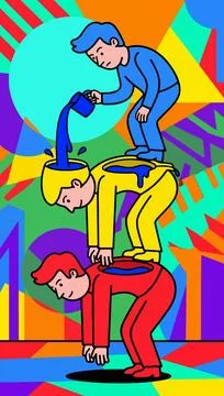 Knowledge Transfer Illustration Stock Illustration
