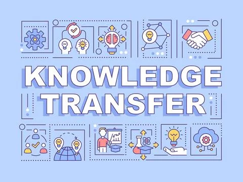 Knowledge transfer word concepts banner Stock Illustration
