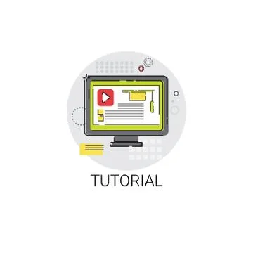 Knowledge Tutorial Elearning Education Online Icon 스톡 일러스트