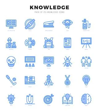 Knowledge Two Color icons collection. Two Color icons pack. Vector illustrati Stock-Illustration