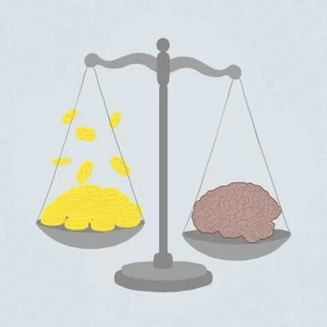 Knowledge value in gold coins , eps 10 vector format Illustrazione stock