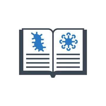 Knowledge of virology related vector glyph icon Stock Illustration