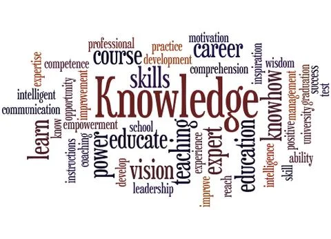 Knowledge, word cloud concept 스톡 일러스트