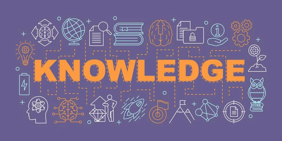 Knowledge word concepts banner Stock Illustration