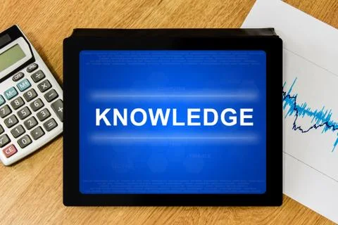Knowledge word on digital tablet Stock Illustration